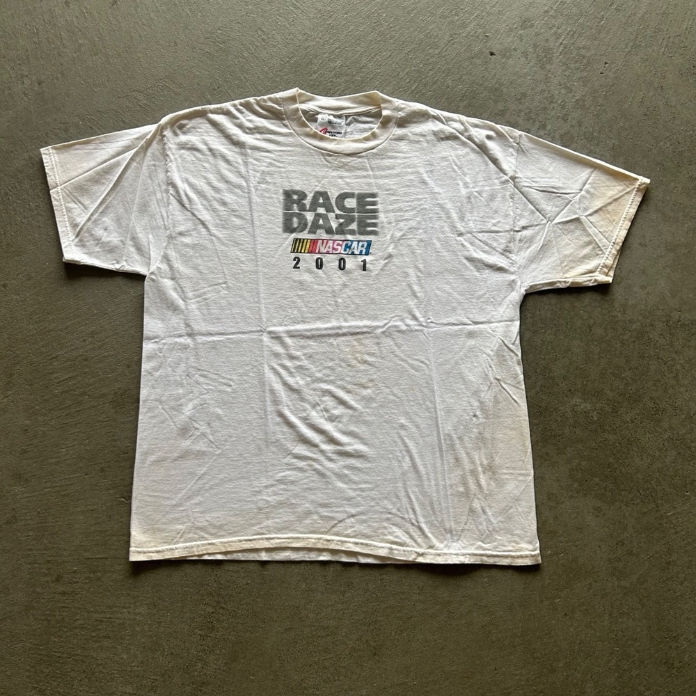 Vintage Nascar Race Daze Shirt Size XL White 2001 Winston‎ Cup Series Racing